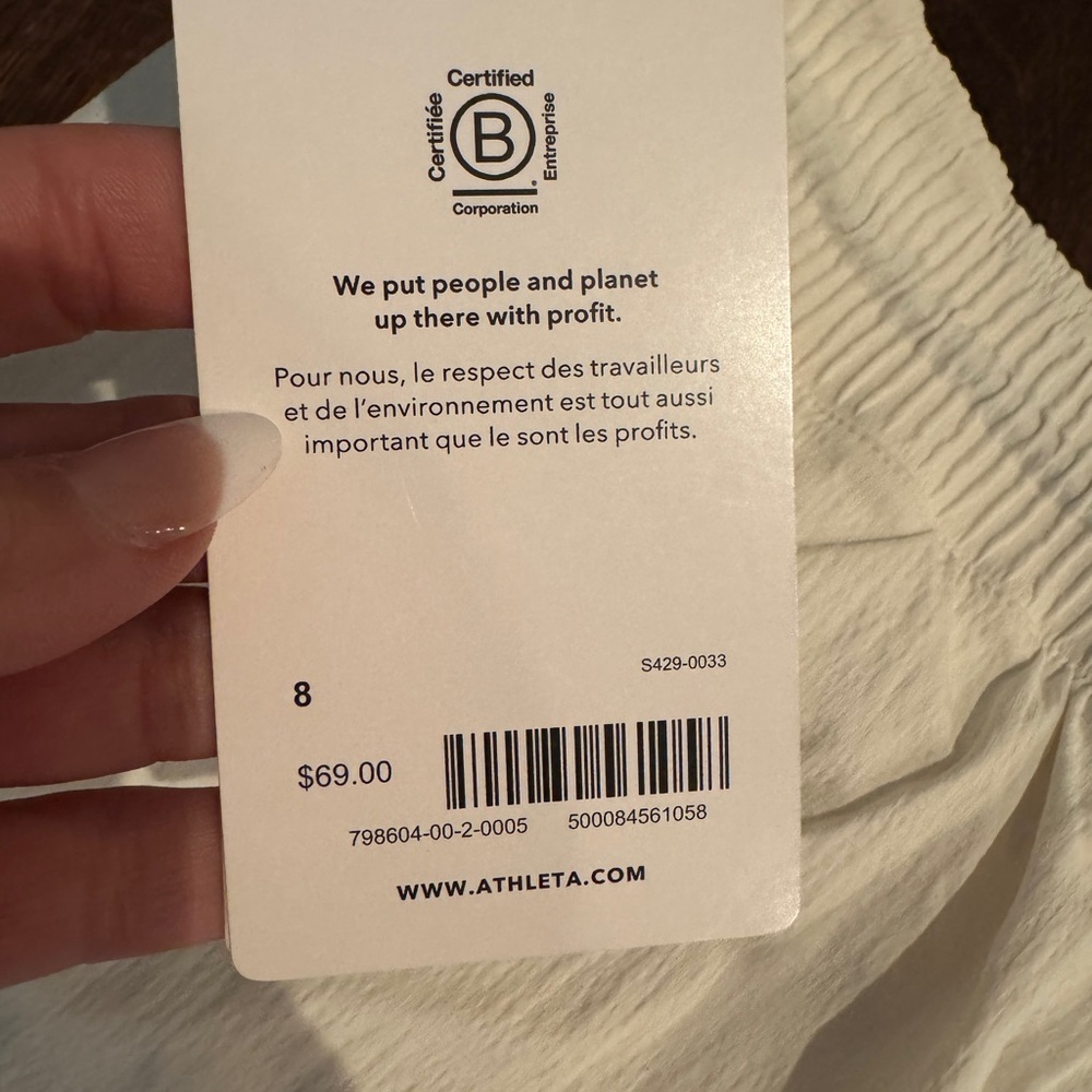 Athleta White Athletic Shorts Lightweight Comfort - Picture 5 of 10